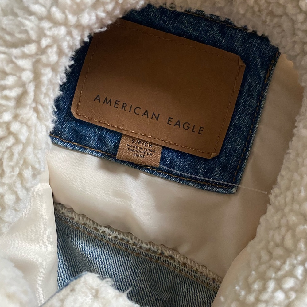 American eagle jean jacket coat size small